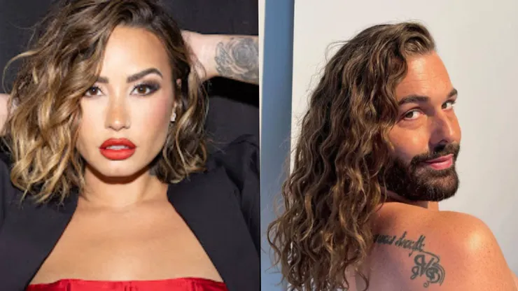 Demi Lovato （左）與 Jonathan Van Ness （右）皆為非二元