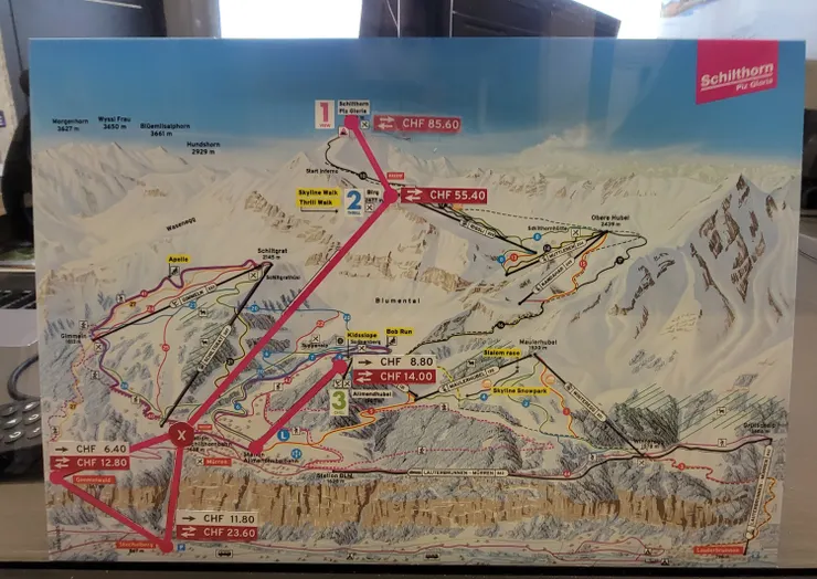 穆勒 - 雪郎峰票價圖