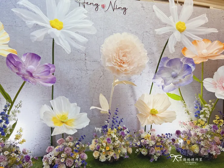 #莫內花園婚禮佈置-大花婚禮佈置－法爾婚禮佈置