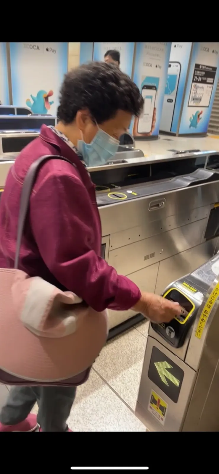 阿嬤首次搭乘JR電車! 過票閘口非常順利!