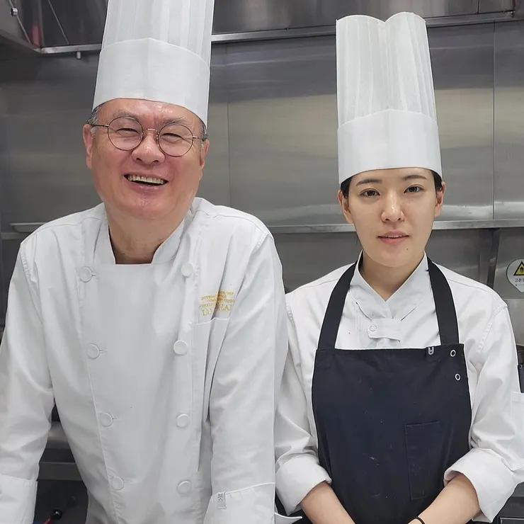 呂敬來（左）、朴恩影（右）