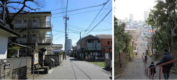 通往市川站的街道,左為2024年,又為2025年