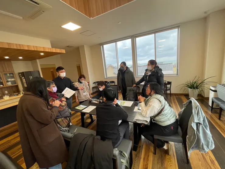 設施內的咖啡廳,因為疫情改為期間限定開放;聽說疫情前是當地社區婆婆媽媽會來喝茶聊天的地方