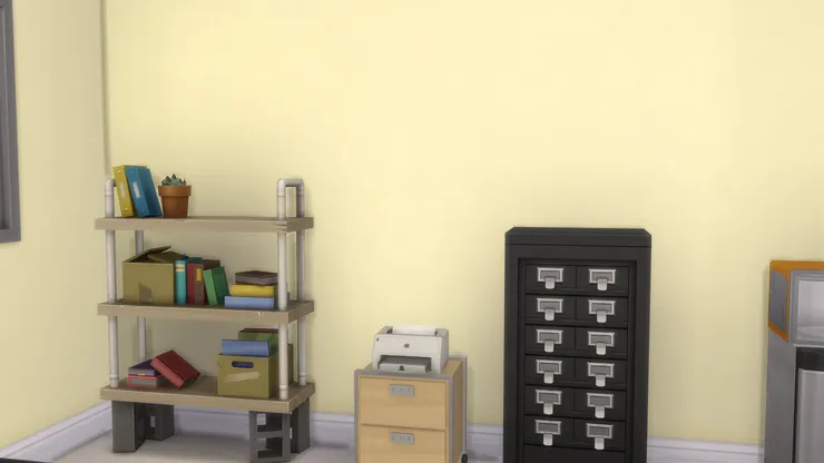 這邊也放了打印機和文件櫃。