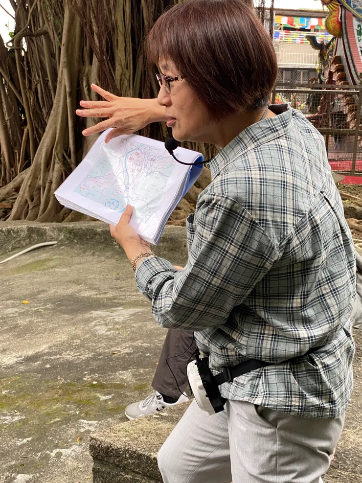 黃冠蓉老師解說新店、大坪林五庄以及寶斗厝名稱由來