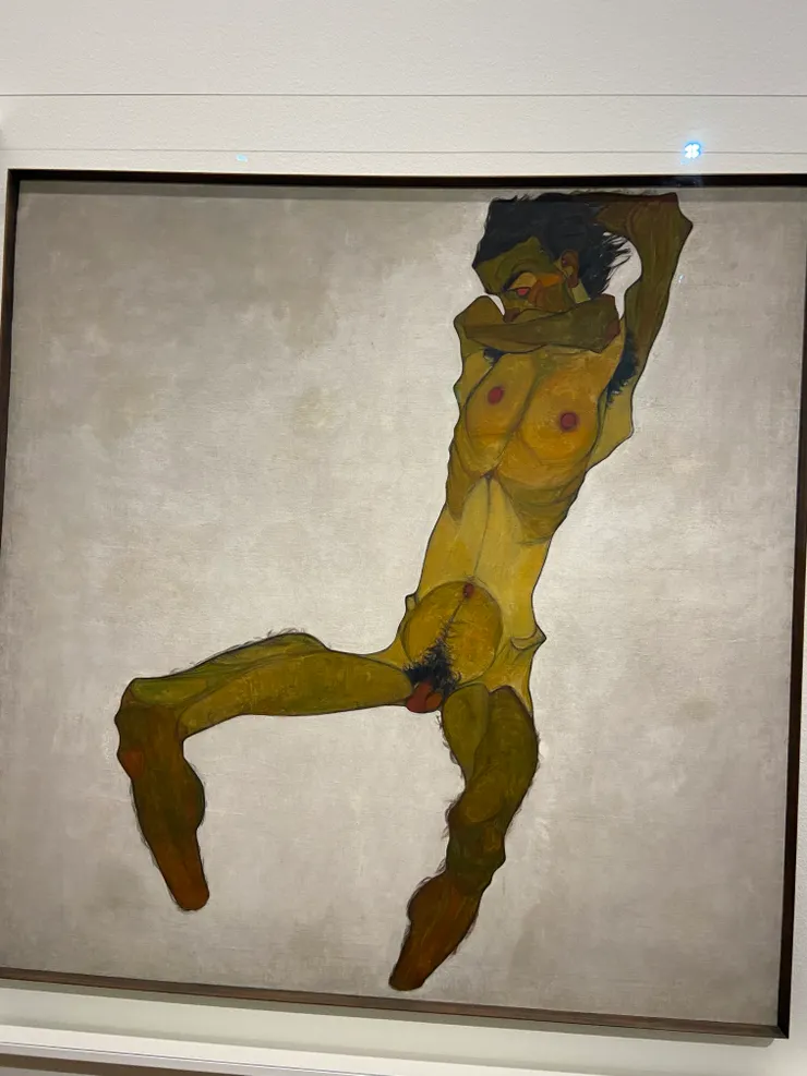Sitzender Männerakt - Egon Schiele