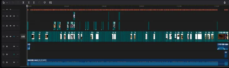 各軟體的時間軸大致上差異不大