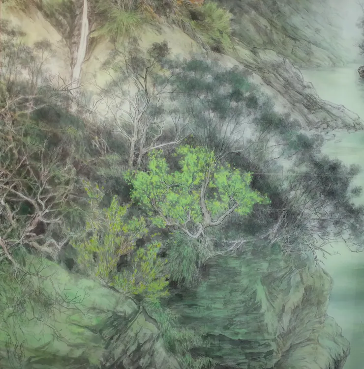 〈溪聲山色〉局部－植被