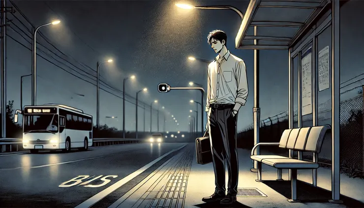 公車還沒來,街道靜得像沒有人記得你還站在這裡。 但你沒動,也沒走。 有些時候,不是因為知道接下來要去哪, 而是因為——你還願意站著,等下一班可能的方向。