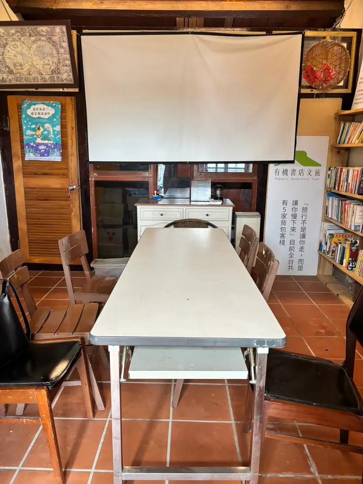 進門映入眼簾的就是一張長桌及幾張椅子。