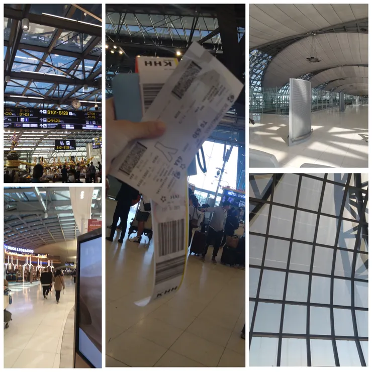 為了搭飛機，要很早起床...