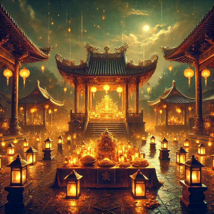 氛圍示意，非祭典現場，使用AI生成圖像