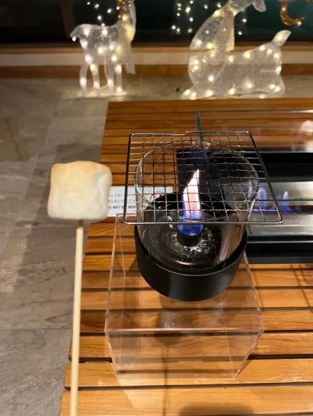 是日酒店有棉花糖BBQ, 和coffee.