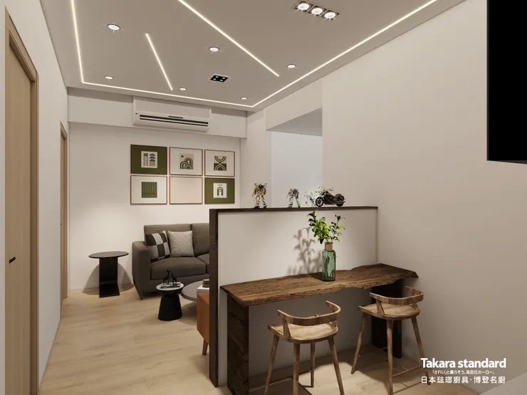 ▲系統櫃整合更多的智能元素，例如內建的LED燈光系統、無線充電功能等等