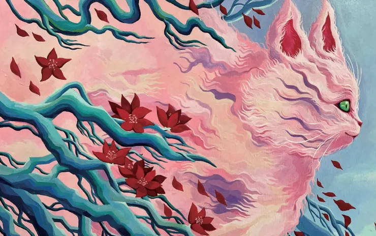 粉紅貓因轉念而巨大