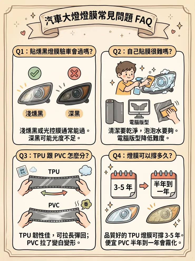 汽車大燈燈膜常見問題FAQ