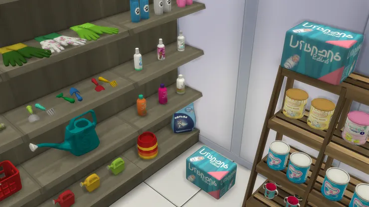 還有毛孩洗澡用品和乾糧。