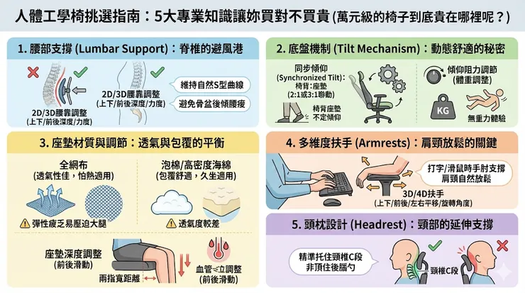 人體工學椅挑選指南