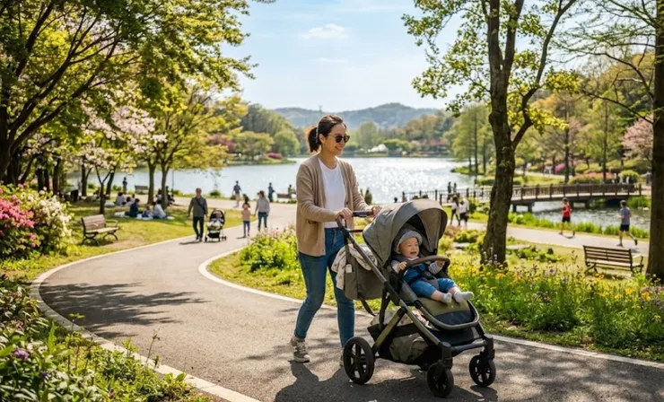 嬰兒推車示意圖