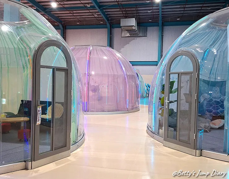 ▲嘉義「好想兔海洋探險島」親子樂園-泡泡屋/圖片來源：Betty's Jump Diary