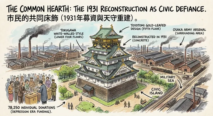 市民的共同床飾（1931年募資與天守重建）