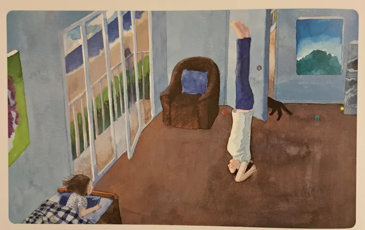 我很喜歡畫家每天早上做的第一件事，就是用倒栽蔥的方式看世界。