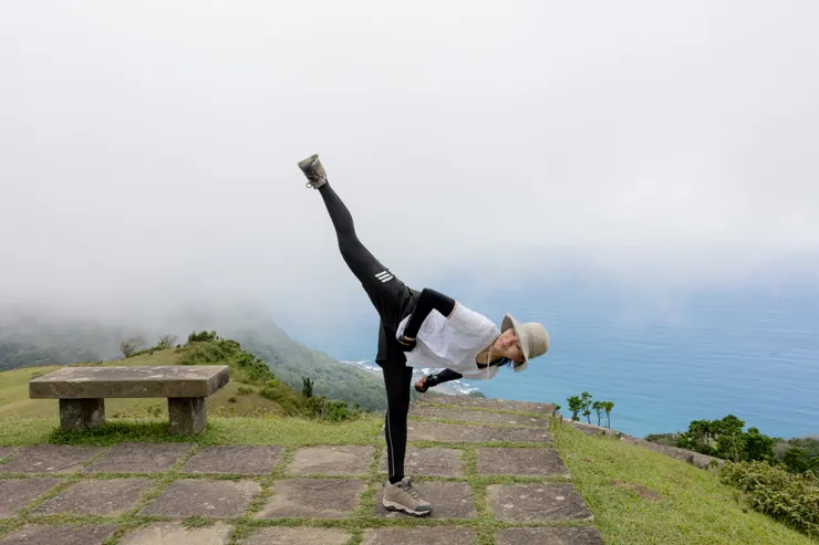 中午時我還有體力可以踢側踢