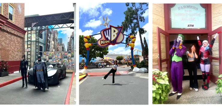 貓女與蝙蝠俠、只敢玩兒童遊樂設施、小丑在大喊：她穿條紋衣，是犯人！