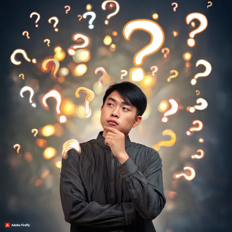 一個充滿疑問的人  (小昕咒語Adobe生成)(但這個人不是小昕)