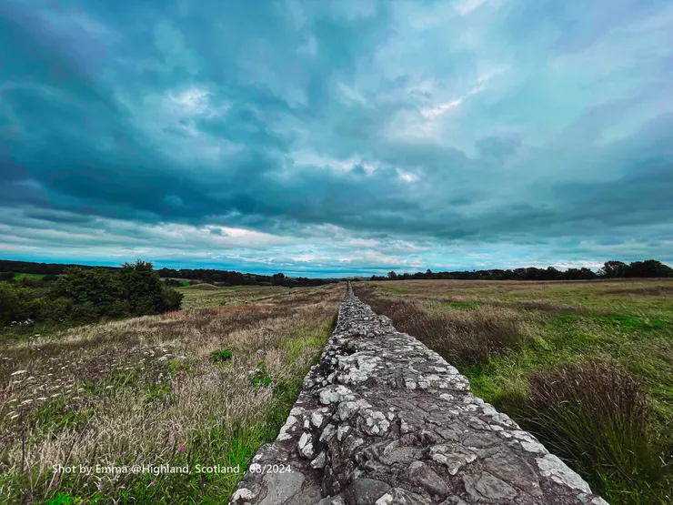 Hadrian's Wall shot by Emma@ Scotland,02/08/2024.
