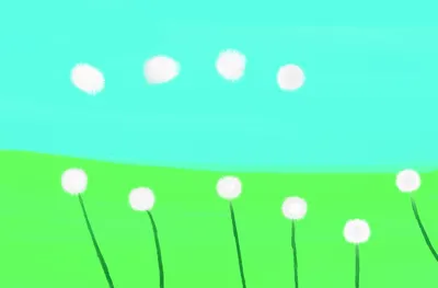 蒲公英，我這用蒲公英筆刷畫的