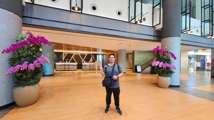 飯店大廳也有美美的蘭花!