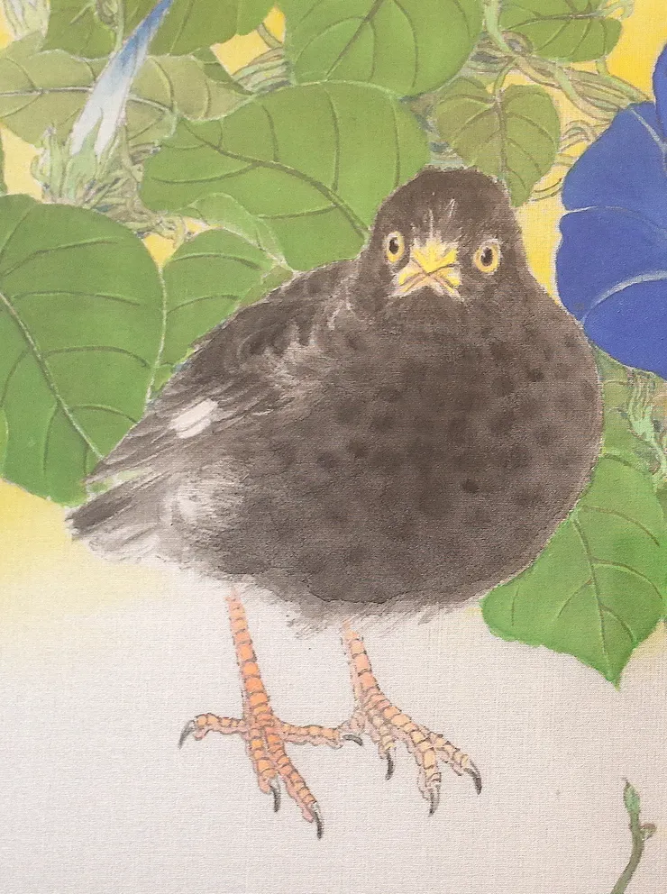 〈行過野地〉局部－八哥