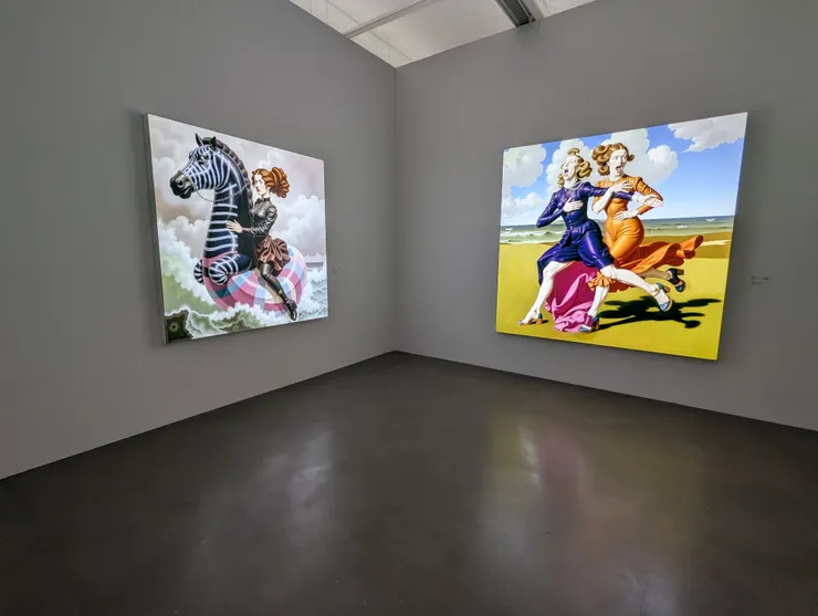 馮•沃爾夫「獨航於浩瀚之海」（左）、「奔跑者」（右）