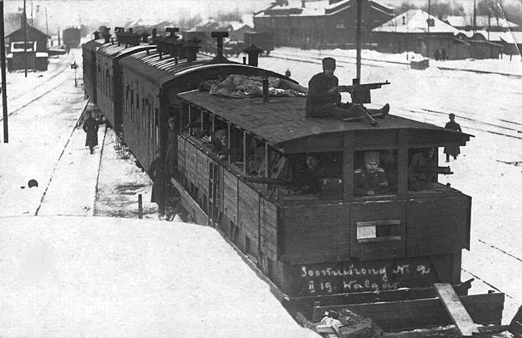 1919年愛沙尼亞獨立戰爭期間愛沙尼亞簡易裝甲列車。