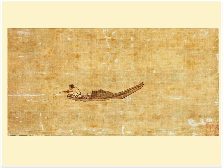 (圖片來源:《冬湖垂釣者》馬遠)