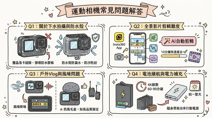 運動相機痛點常見問題