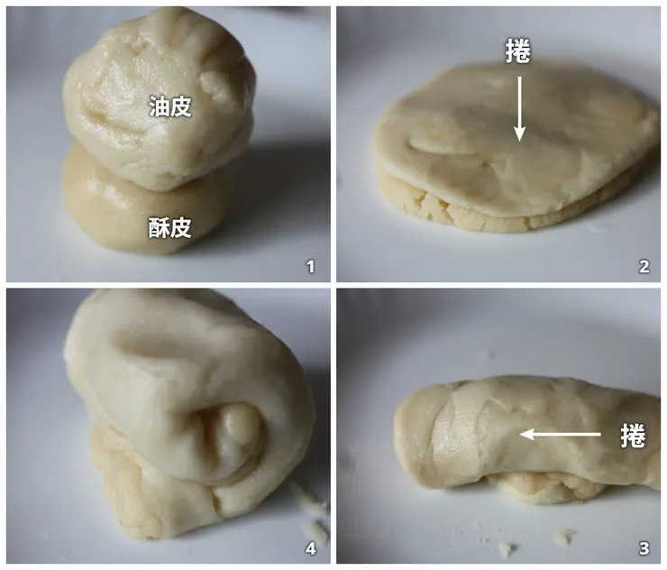 油酥皮製作簡圖