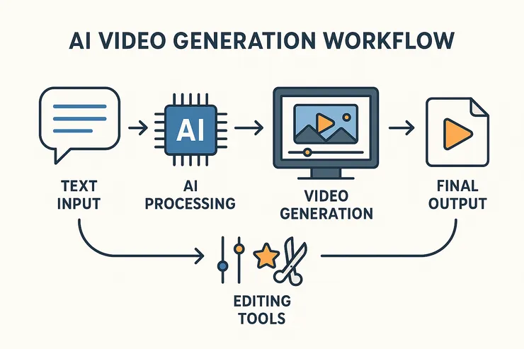 AI 影片生成流程圖