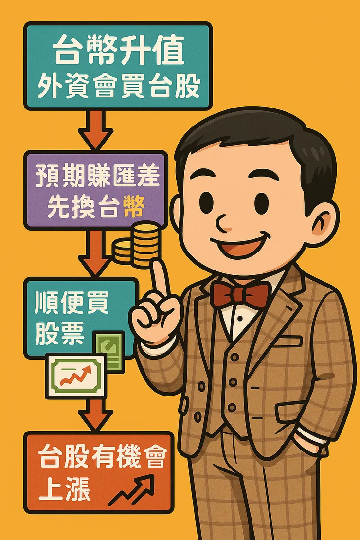 外資的進場邏輯其實很單純：看準匯差和股市利多，一路買進！