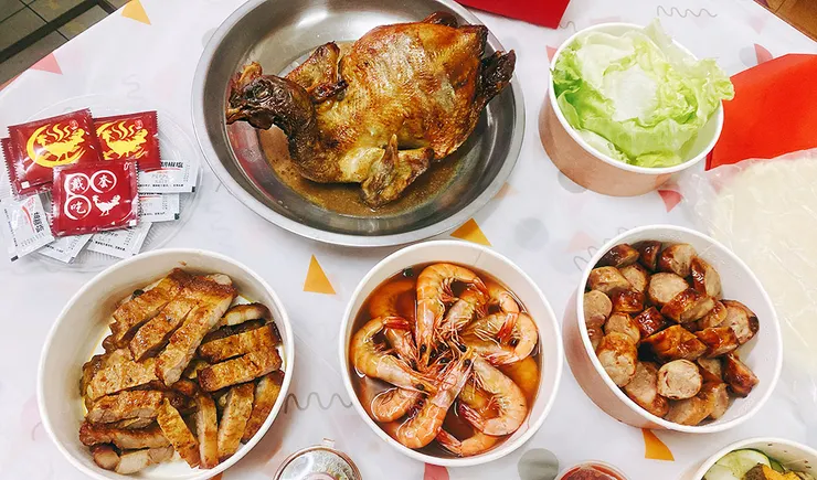 板橋中和除夕團圓菜外帶推薦-思汗烤雞拼盤