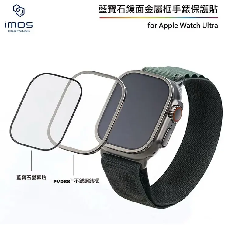iMOS 藍寶石鏡面＋金屬框 保護貼（Apple Watch Ultra 專用）