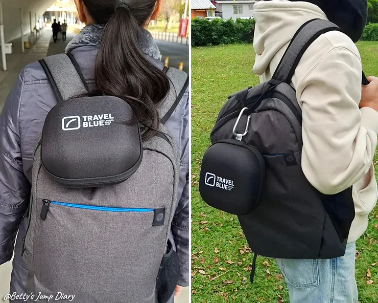 ▲【Travel Blue 藍旅】寧靜頸枕同色套組-黑色/圖片來源：Betty's Jump Diary