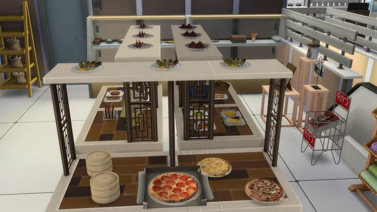 中西式的麵餅都有！選擇真多！現實中當然沒有...只得很常見的腸仔包、提子包、菠蘿包...我記得我買了一個肉鬆包，挺很喜歡吃。