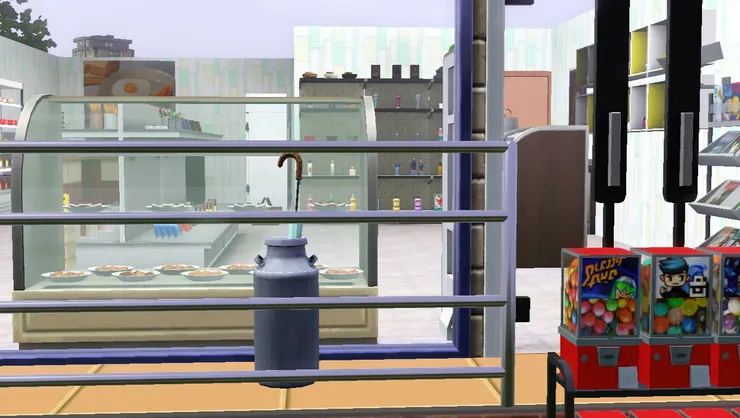 我的眼看不到圍欄和雨傘桶，只看到櫥窗後的食物。