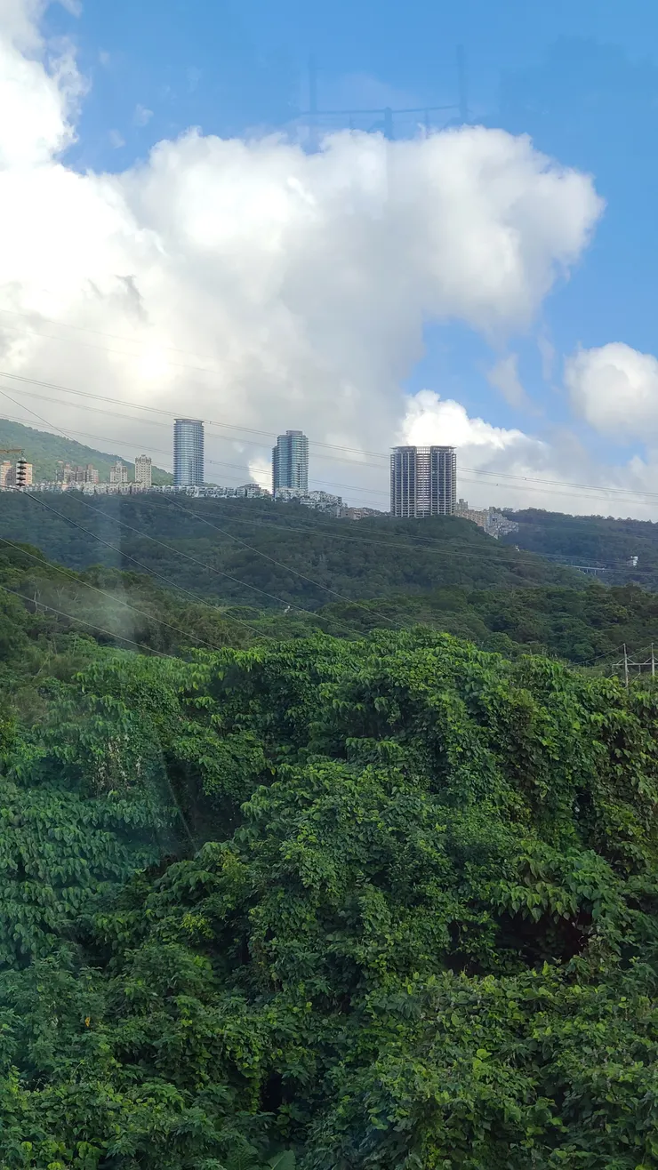 出名的【小坪頂】三炷香，從淡海輕軌線北新莊角度瞭望是三炷香，但從北投角度會是四炷香，很像是向天祈禱何時脫困。