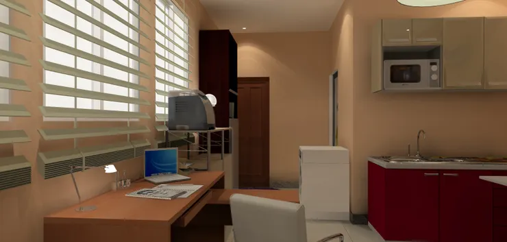 這房間我選用了蝦肉色，不想白色又普通又沒溫度，而且看起來柔和些。