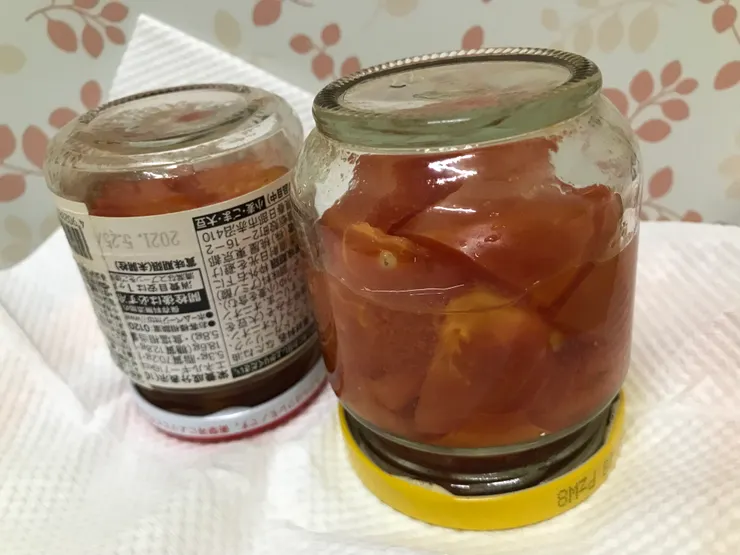 蒸好之後扭緊瓶蓋倒扣