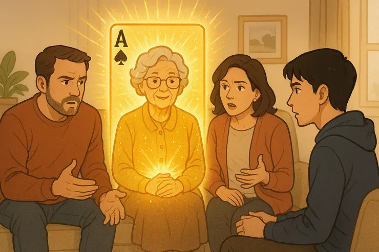 阿嬤王牌終於出現了! (小昕咒語Copilot繪圖)