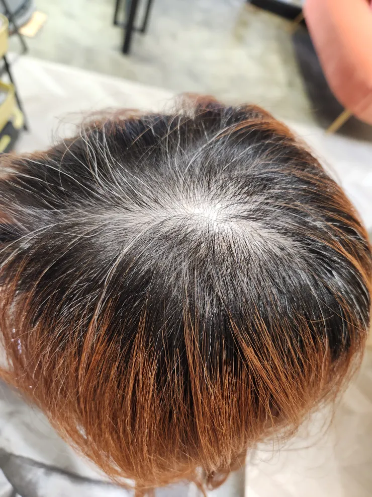 客人染髮前的髮況